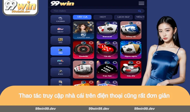 Thao tác truy cập nhà cái trên điện thoại cũng rất đơn giản 